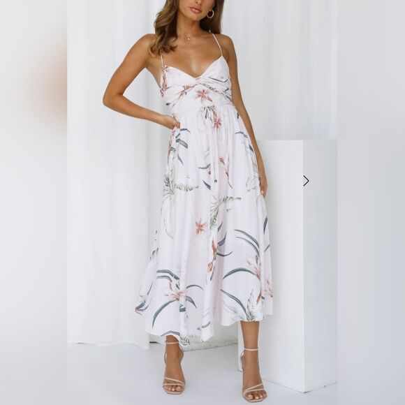 Hello Molly Cream Sleeveless Maxi Sundress Better Love Me Right Dress - Picture 1 of 16
